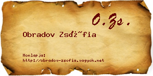 Obradov Zsófia névjegykártya